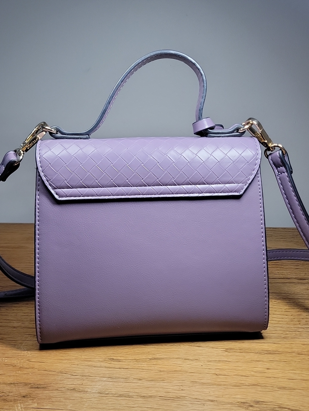 Dune London Purple Top Handle Bag w/ Adjustable Shoulder Strap Interior Pocket - Picture 9 of 12